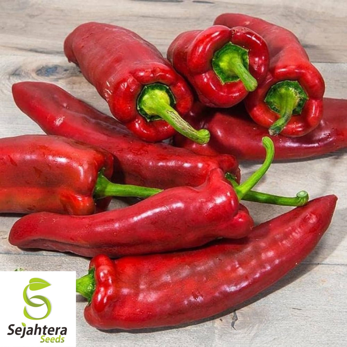 50+ Red Marconi Sweet Pepper Seeds - Non-GMO, Heirloom, Crisp & Mild