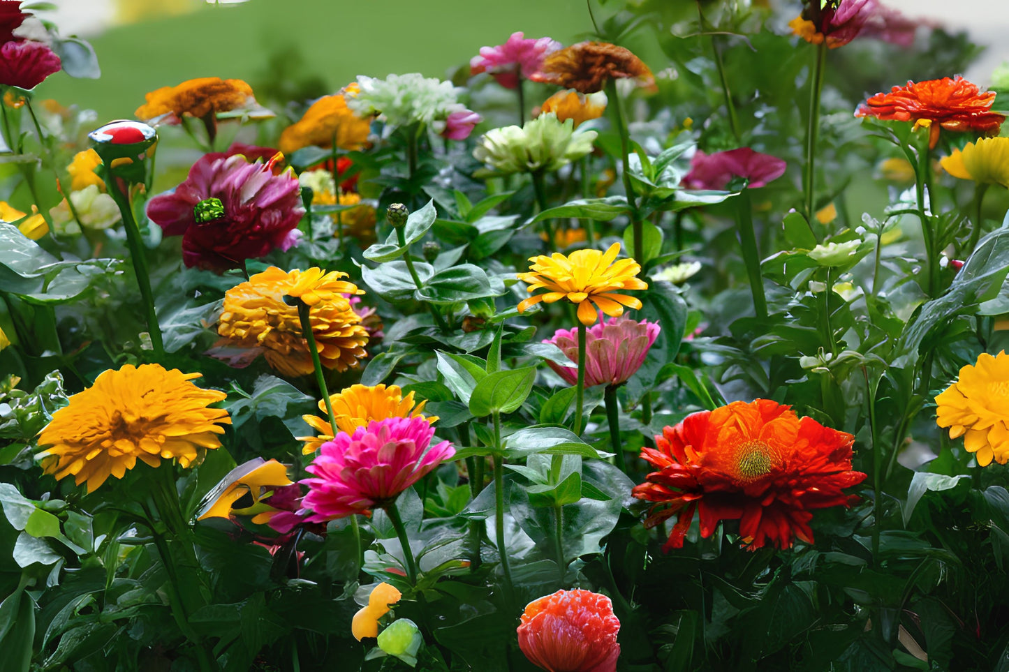California Giant Zinnia Elegant (Zinnia elegans 'California Giant Mix')