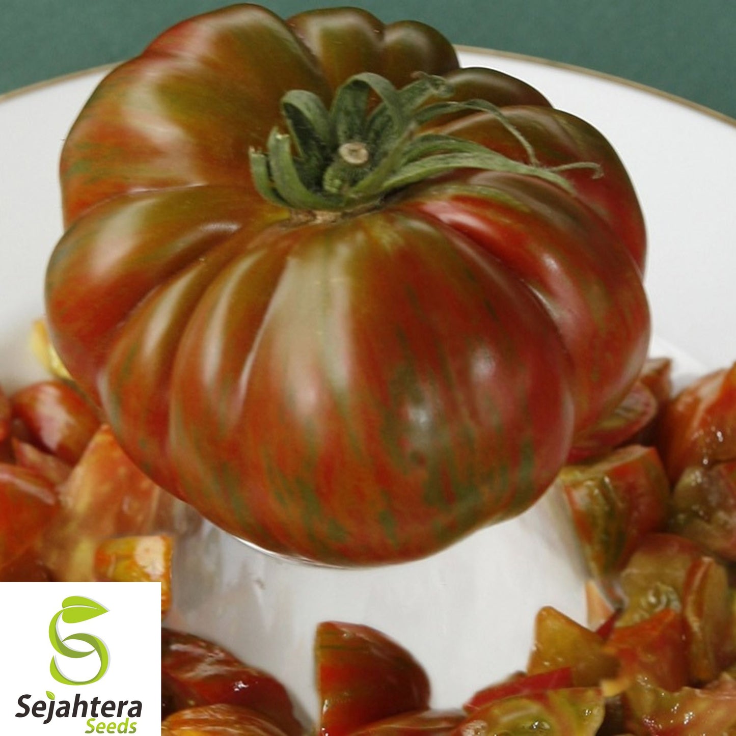30+ Chocolate Stripe Tomato Seeds - Heirloom, Organic, Non-GMO, Rare & Sweet Flavor