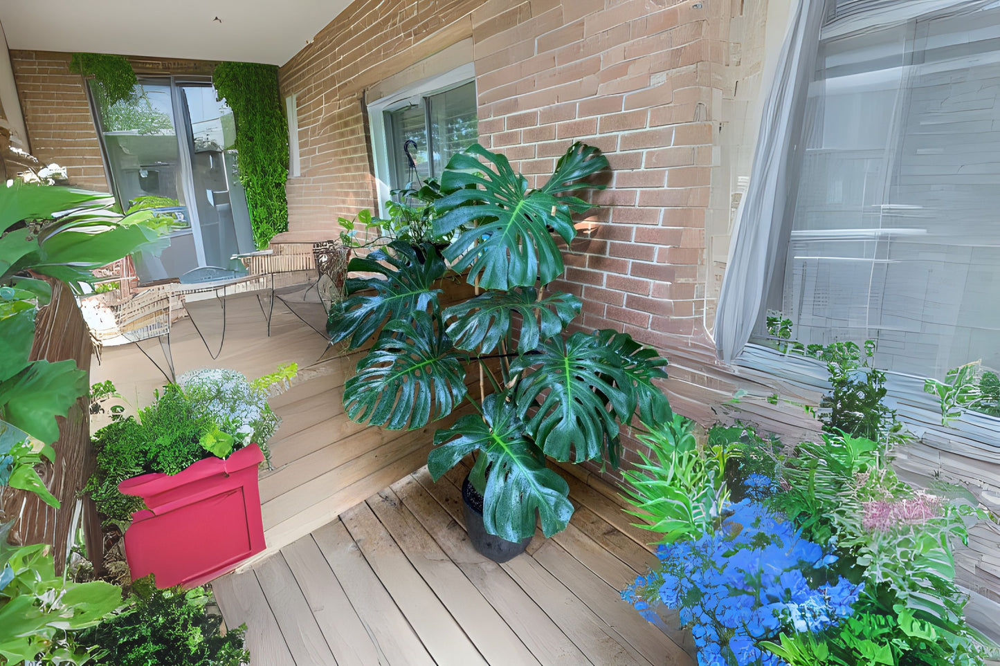 Monstera Deliciosa Plant in 7 Gallon Pot - Large Tropical Houseplant for Indoor Decor - Swiss Cheese Plant (Monstera Deliciosa)
