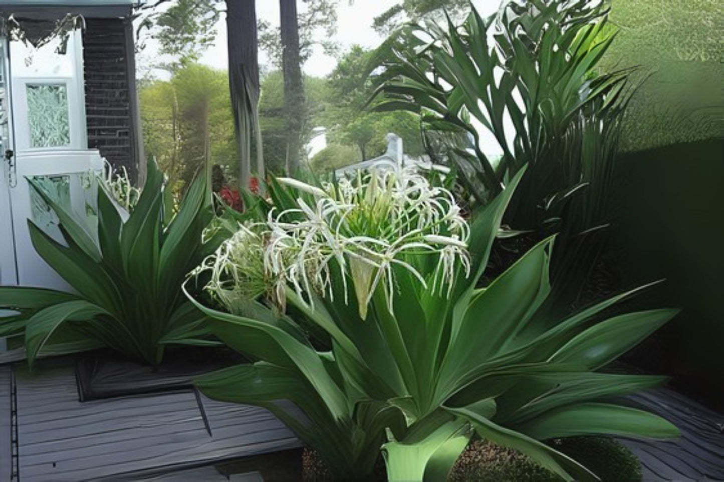 Crinum Asiaticum Live Plant Starter 4 Inch Pot - Green Giant Amazon Lily | Fragrant Spider Lily | Crinum asiaticum