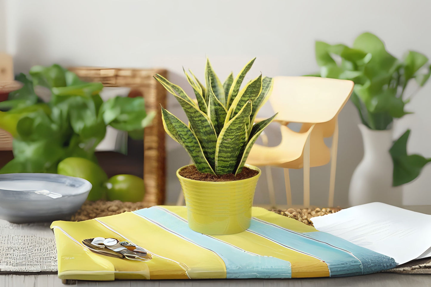 Sansevieria Futura Superba 6" Pot - Compact Dwarf Snake Plant, Hardy Indoor Air Purifier - Sansevieria trifasciata