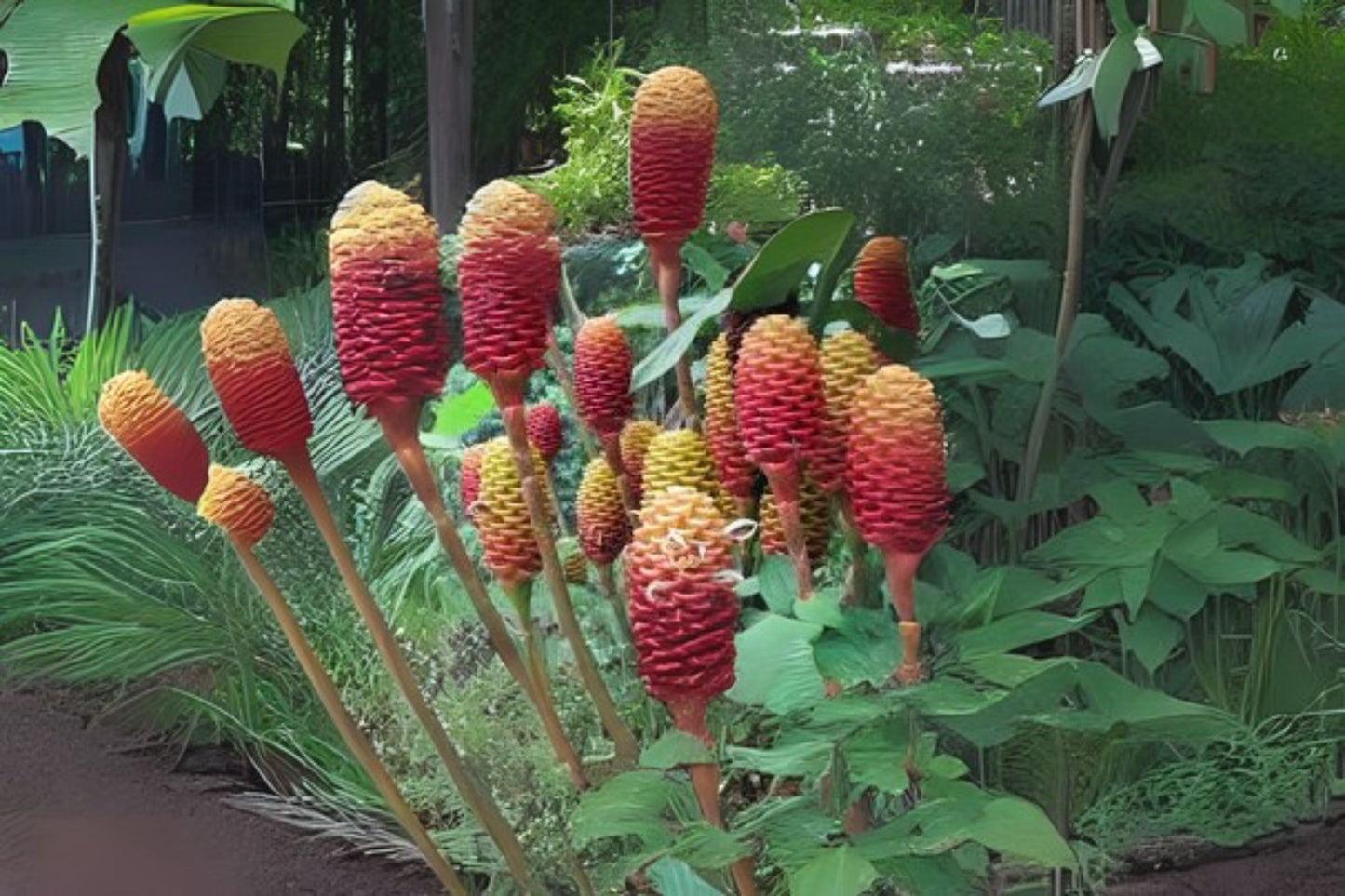 Beehive Ginger Rhizome - Fresh Zingiber spectabil - Exotic Tropical Flower - Easy to Grow, Great Scent - Free Shipping
