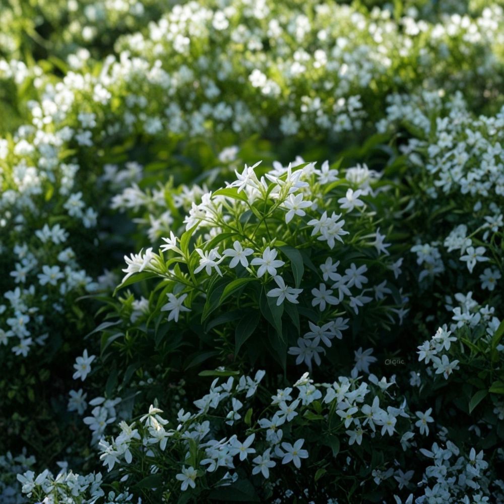 Star Jasmine Plant – Trachelospermum jasminoides Live Rooted Stem | 6–12 Inch Tall | Fragrant White Flowers | Climbing Vine or Ground Cover