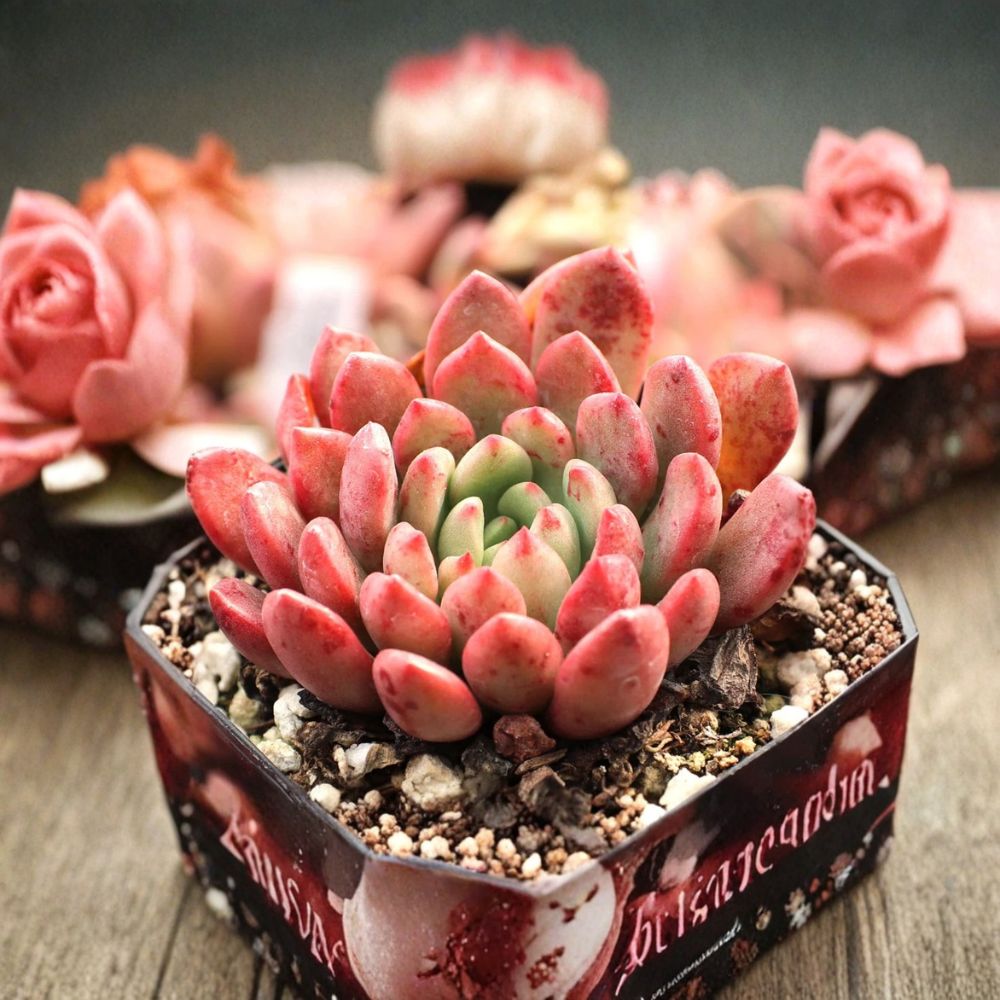 Graptoveria Bashful – Live Succulent in 2” Pot | Rosy Green Hybrid Plant | Pink Blush Rosette | Easy Care Indoor Plant