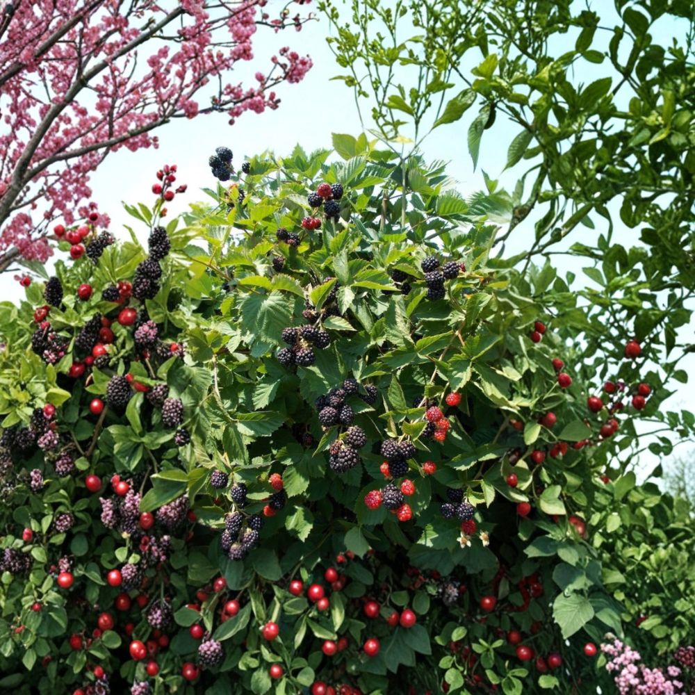 Triple Crown Thornless Blackberry Plants – Rubus fruticosus Live Starters | Set of 2 | 4–6 Inch Tall | Large Juicy Berries | Root Ball Plants