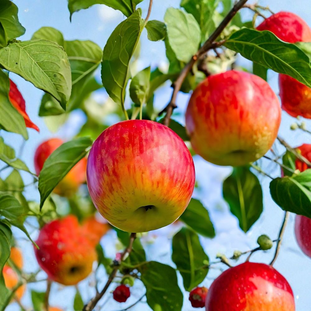 Fuji Apple Tree – Malus domestica Live Bare Root | 2 Ft Tall | Sweet Fruit Tree | Semi-Dwarf Backyard Orchard | Easy to Grow