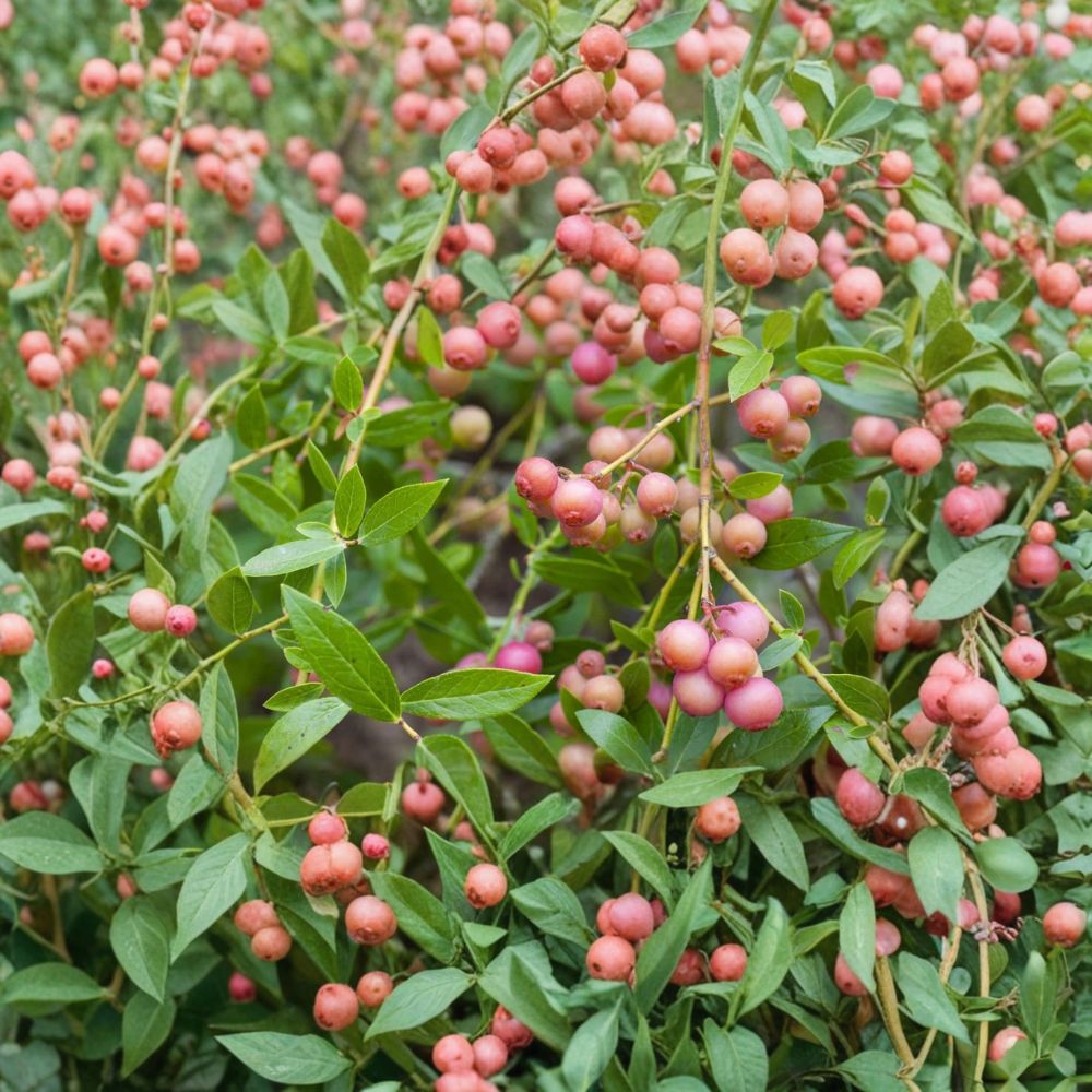 Pink Lemonade Blueberry Plants – Vaccinium ‘Pink Lemonade’ Live Set of 2 | 4–6 Inches Tall | Rooted Plants (No Pot) | Sweet Pink Berry Bush
