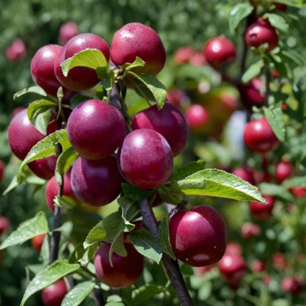 Santa Rosa Plum Tree – Prunus salicina Live Rooted Plant | Up to 3 Feet Tall | Bare Root Fruit Tree Starter | Backyard Orchard Plum Tree | Easy to Grow
