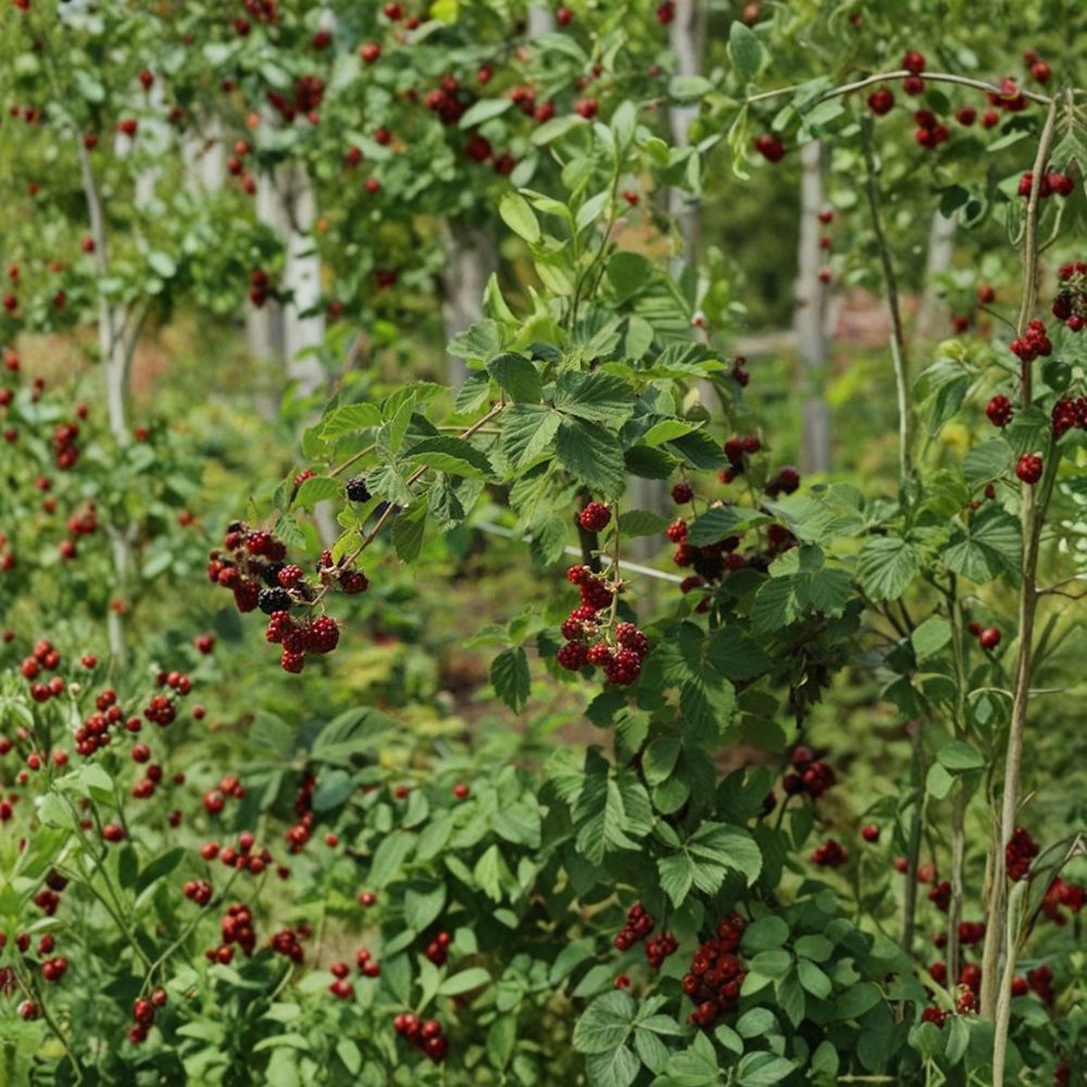 Chester Thornless Blackberry Plants – Rubus fruticosus Starter Plugs | Set of 3 | Sweet Firm Berries | Winter Hardy Variety | Bare Root Berry Plants