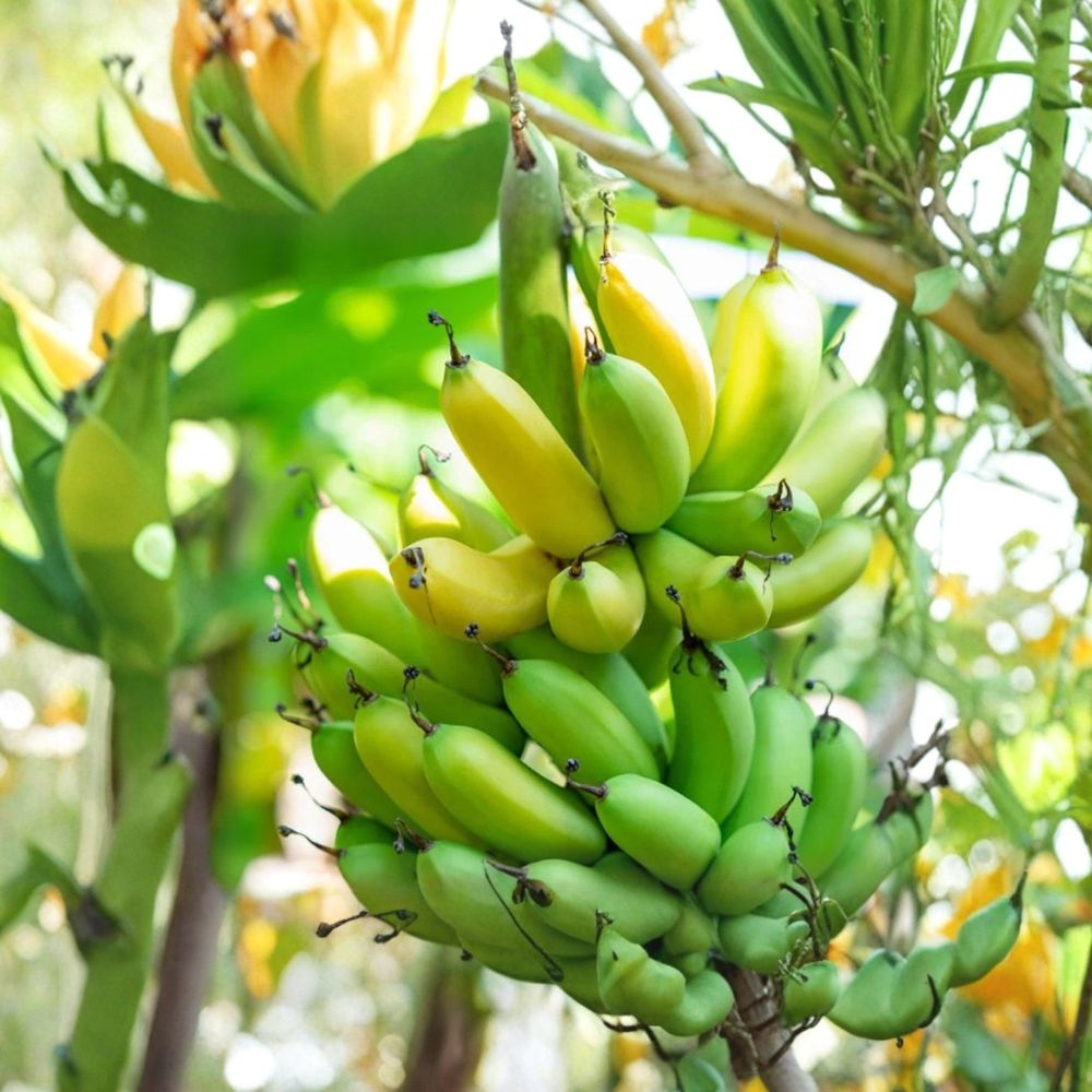 Gran Nain Banana Plant – Musa ‘Grand Nain’ Live Starter Plug | 3–6 Inches Tall | Fast Growing Fruit Tree | Tropical Garden Plant