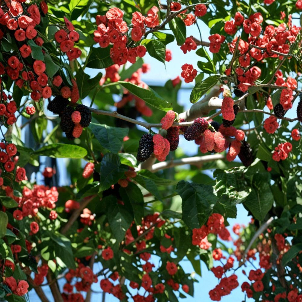 Illinois Everbearing Mulberry Tree – Live Fruit Plant 3–15 Inch | Morus alba Starter Tree | Fast Fruiting Edible Plant | Pesticide Free