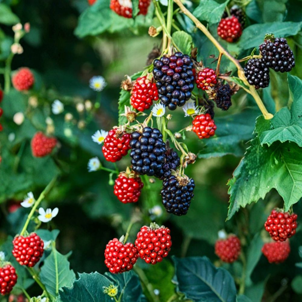 Triple Crown Thornless Blackberry Plants – Set of 2 Live Starter Plants | 4–6 Inches Tall | Large Sweet Berries | Rooted Plants No Pot | Backyard Fruit Garden