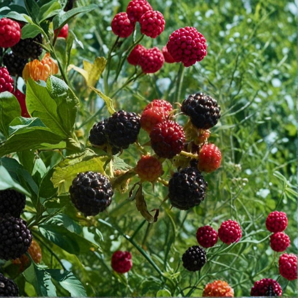Ouachita Thornless Blackberry Plant – 1 Live Bare Root Shrub | 2 Year Old Plant | Sweet Juicy Berry Bush | Fast Growing Garden Fruit Plant