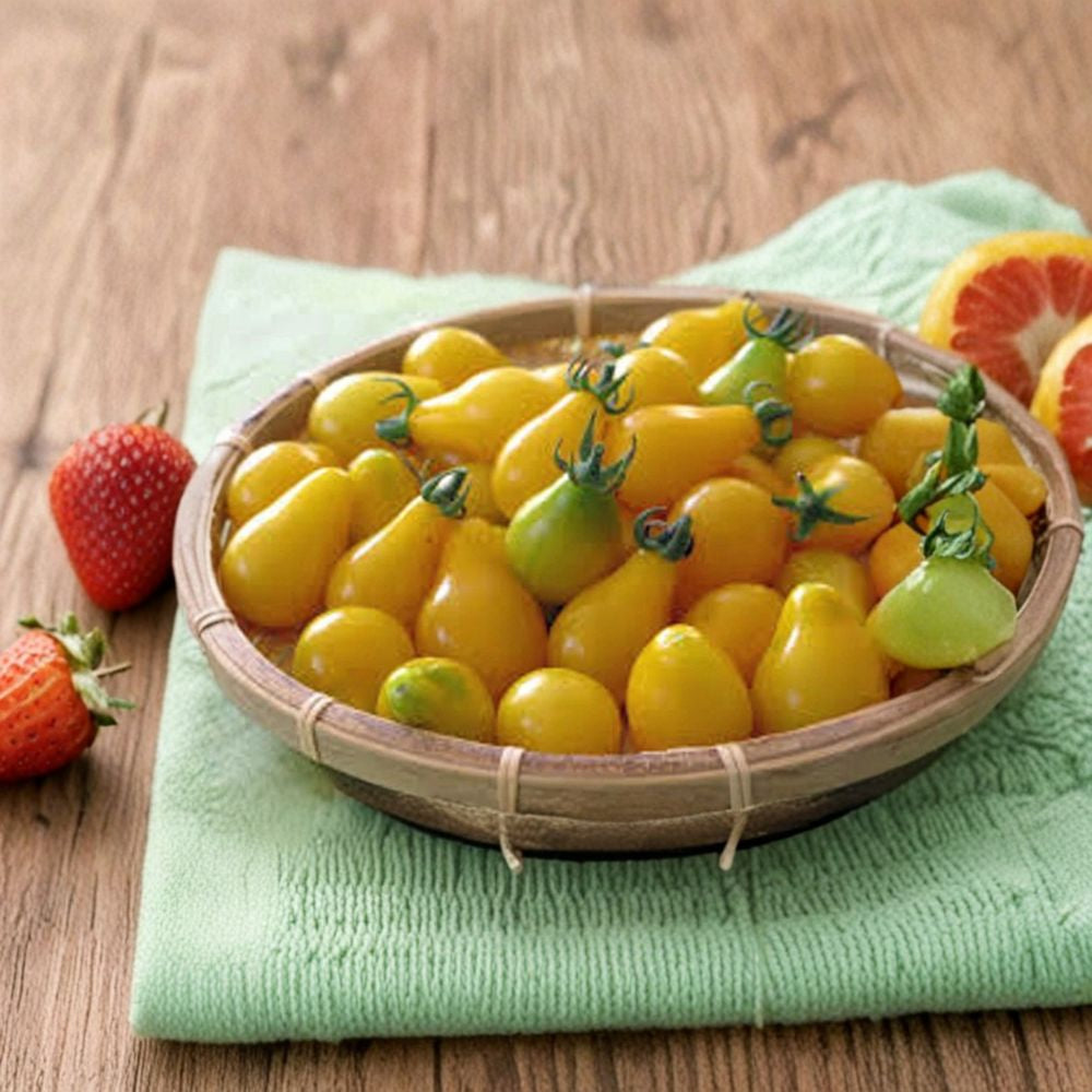 Yellow Pear Tomato – Heirloom Variety 100+ Seeds | Non-GMO | Sweet Cherry Tomato Indeterminate Vine | High Yield | Fresh Harvest