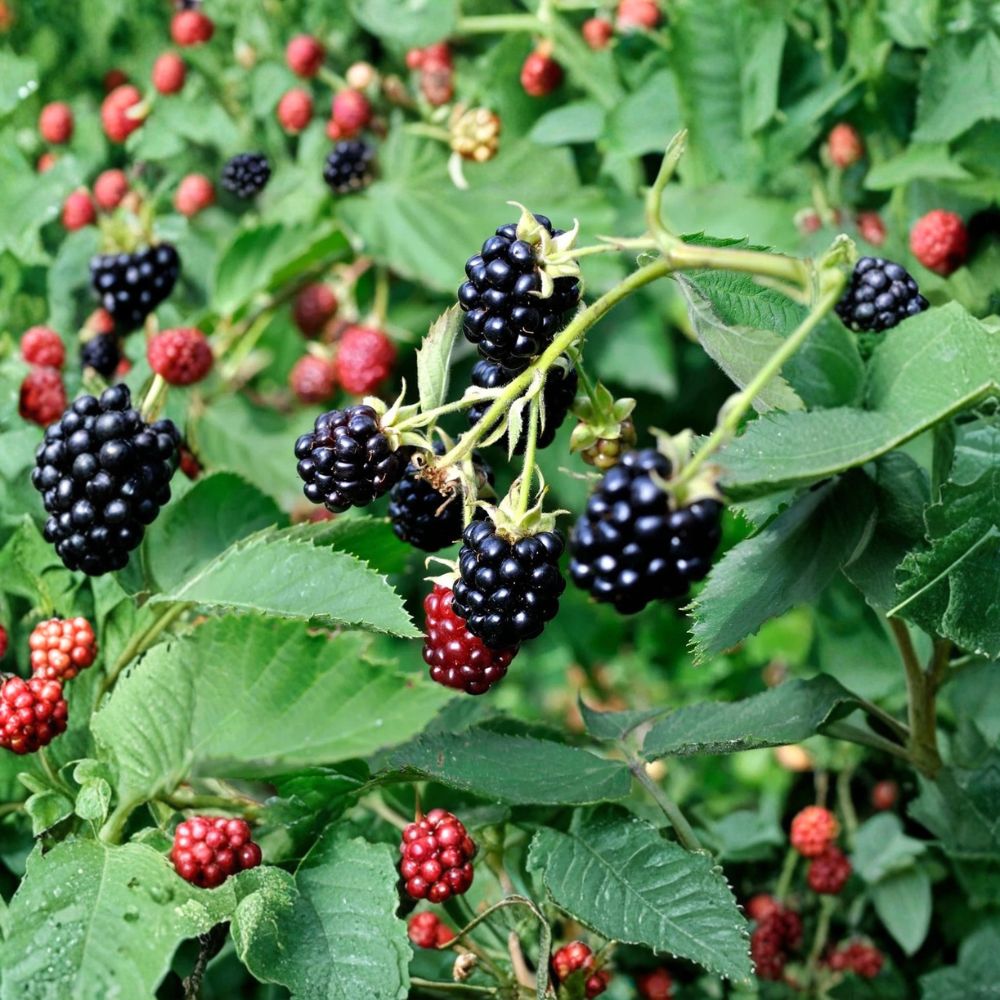 Chester Thornless Blackberry Plants – Set of 2 Live Starter Plugs | Semi-Erect Sweet Berry Bush | High Yield Fruit Plant for Garden