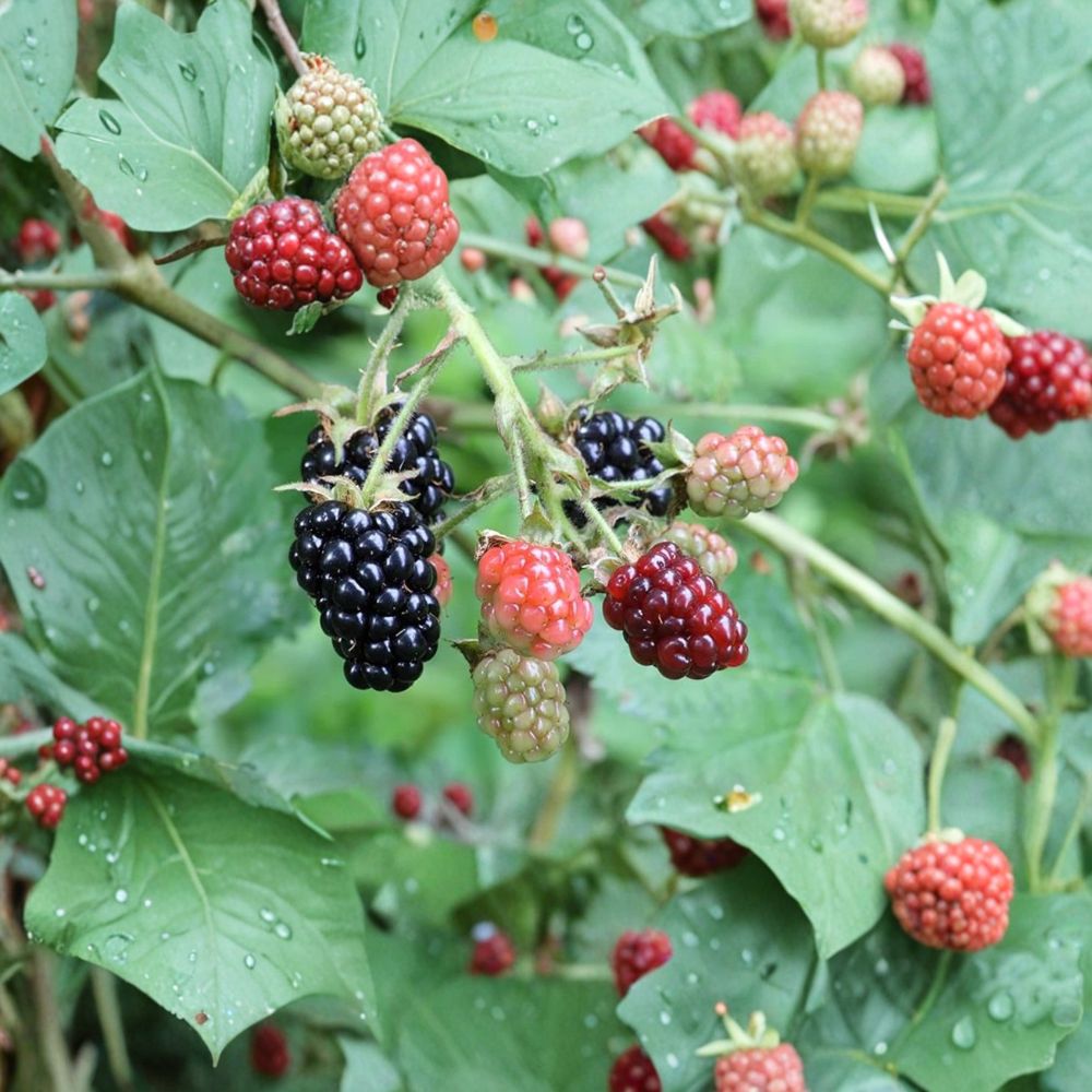 Arapaho Thornless Blackberry Plant – 2 Year Live Potted Berry Bush | Early Ripening Sweet Fruit | Backyard Garden Friendly