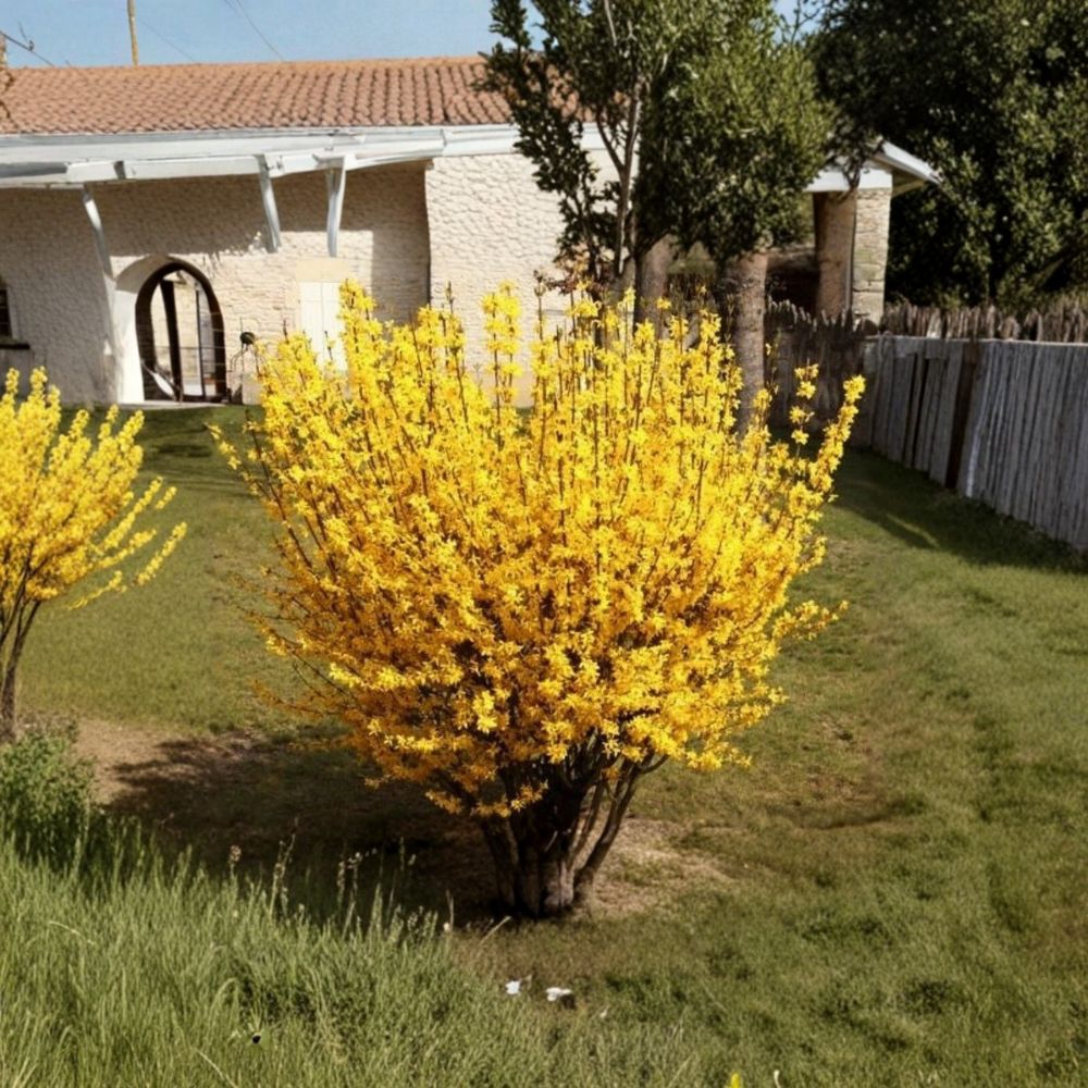 Forsythia ‘Magical Gold (Kolgold)’ – Live Starter Plant | 4–7 Inches Tall | Bright Yellow Spring Blooms | Hardy Flowering Shrub | Early Season Color