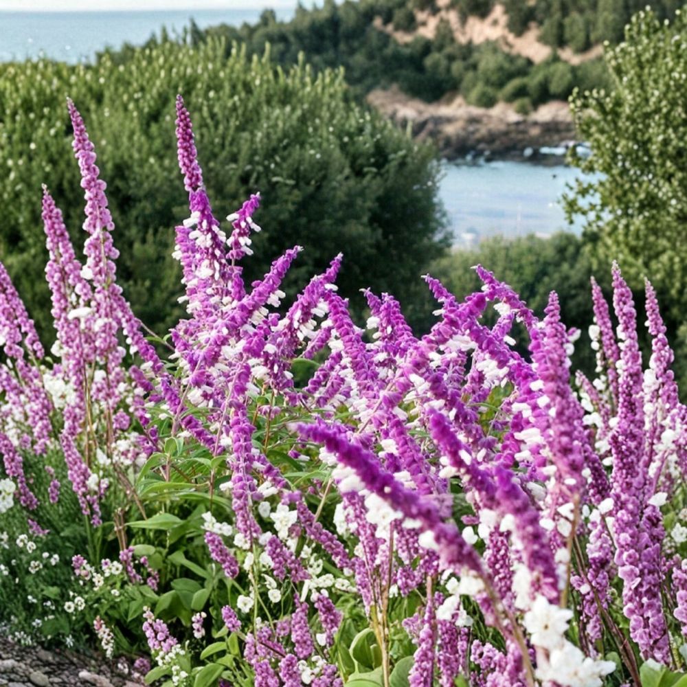Salvia Leucantha – Mexican Bush Sage Live Starter Plant | 9–14 Inches Tall | Includes Nursery Pot Pollinator Favorite | Patio & Garden Accent | Easy to Grow