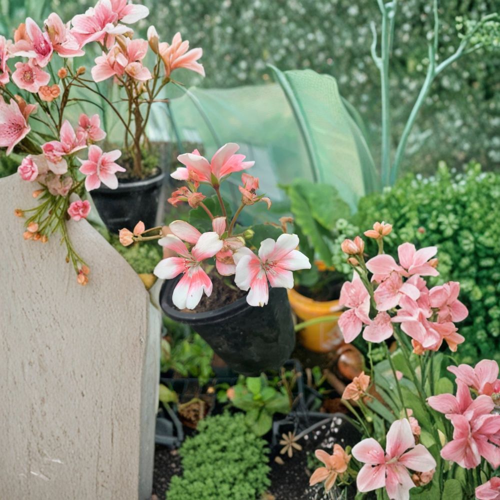 Savannah Light Salmon Geranium – Pelargonium zonale Live Plant | Rooted Starter Plug | Heat Tolerant Flower | Patio & Garden Plant
