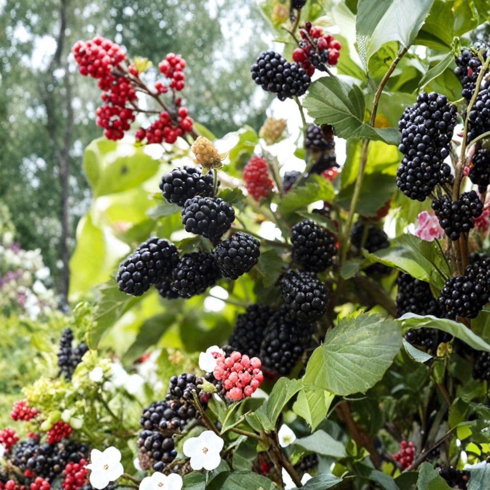 Prime-Ark 45 Blackberry – Rubus ‘Prime-Ark® 45’ Live Plants | 1–2 Year Old | Set of 2 Thornless Primocane Berry Bushes | High Yield Fruit | Garden Ready