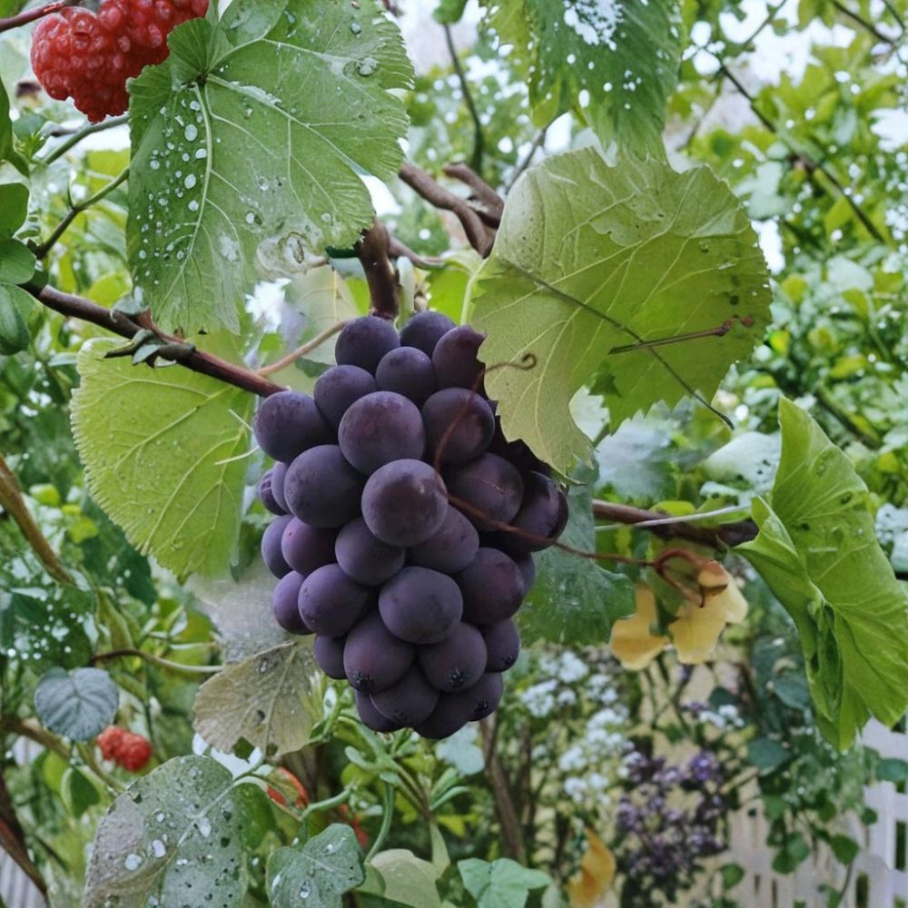Super Rare Japanese Pione Grape Vine – Live Plant 1–2 Ft Tall | Big Sweet Japanese Table Grapes | Organic Fruit Vine Starter | Backyard Vineyard Plant