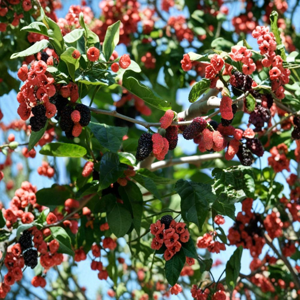 Illinois Everbearing Mulberry Tree – Morus alba × rubra Live Plant | 3–15 Inch Starter | Sweet Fruit Mulberry Tree | Backyard Orchard Friendly