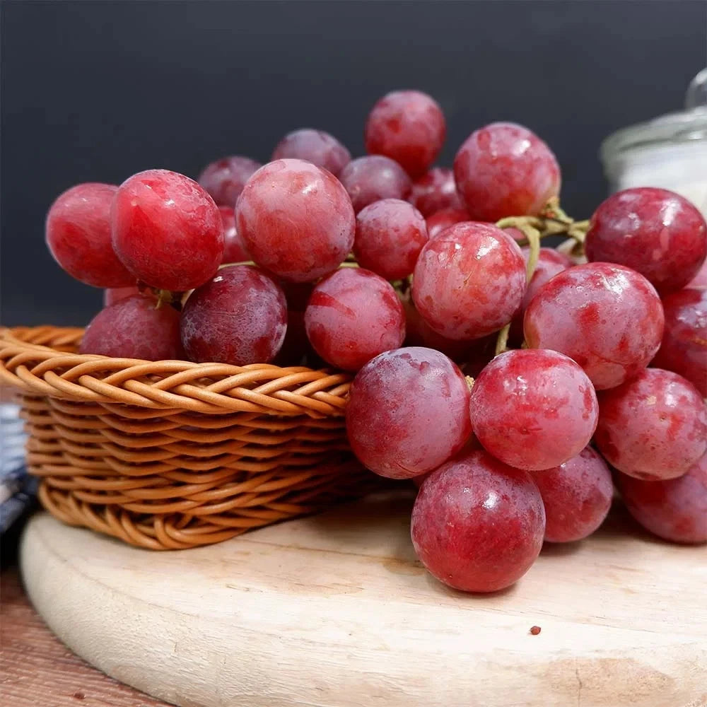 Red Globe Grape Seeds (Vitis vinifera) – Premium Certified High-Yield Sweet Table Grape Fruit Vine Plant Seeds for Planting (100 Pcs)