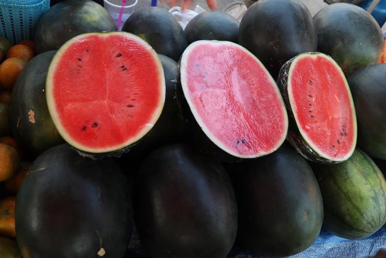 Organic Sugar Baby Watermelon Seeds - 10 Pack - Compact Heirloom Variety (Cucurbita Citrullus) for Home Garden