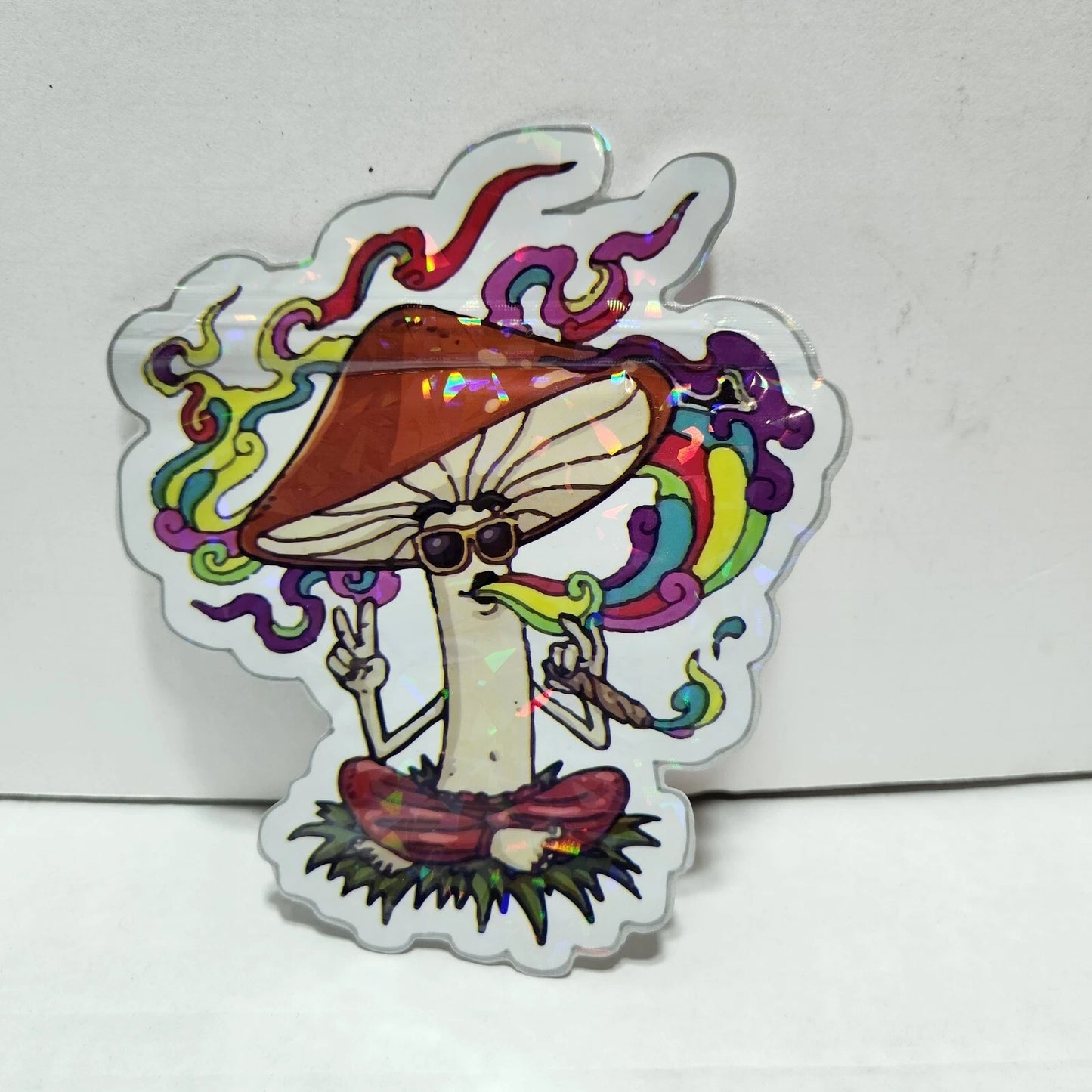 Holographic Mushroom Bags 3.5" x 5" with Window - 100 Pieces - Ideal for Festivals - Durable Storage Bags