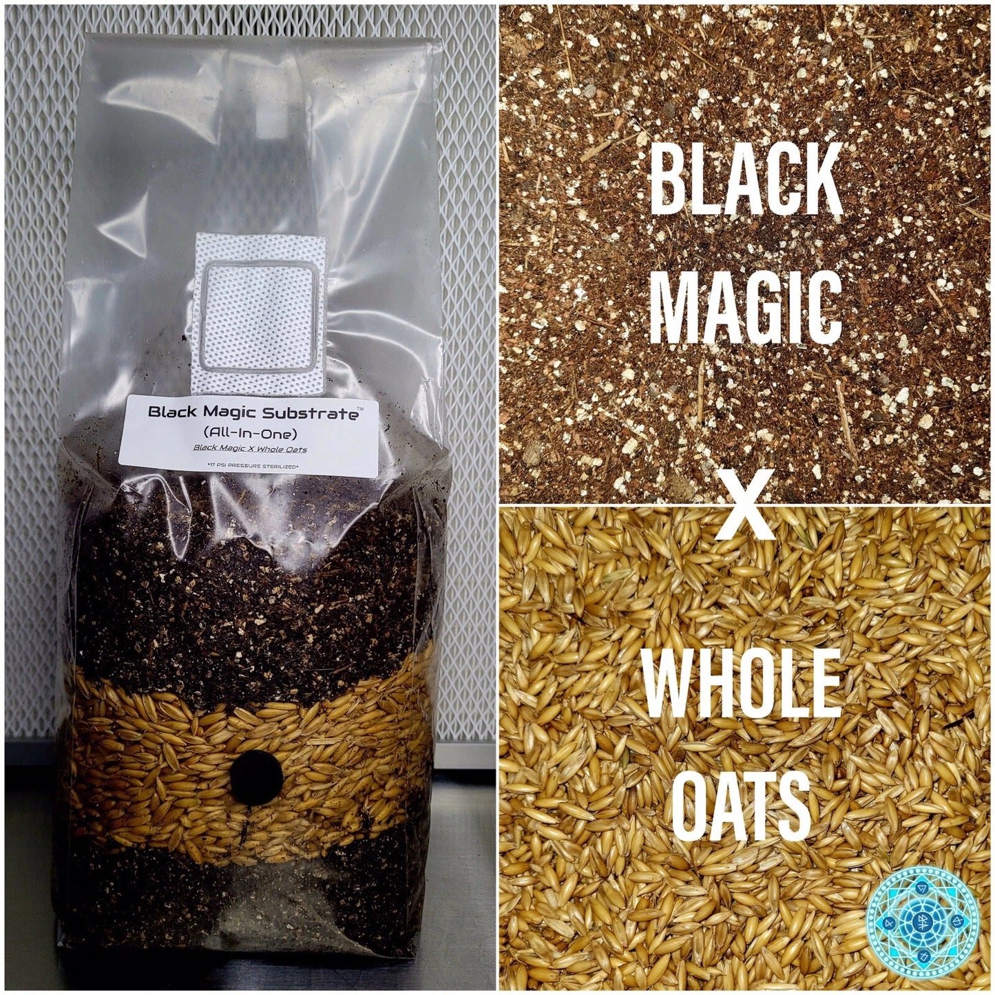 Premium Mushroom Grow Kit 5lb Bag - Black Magic Substrate Blend with Organic Manure & Worm Castings - All-in-One Solution