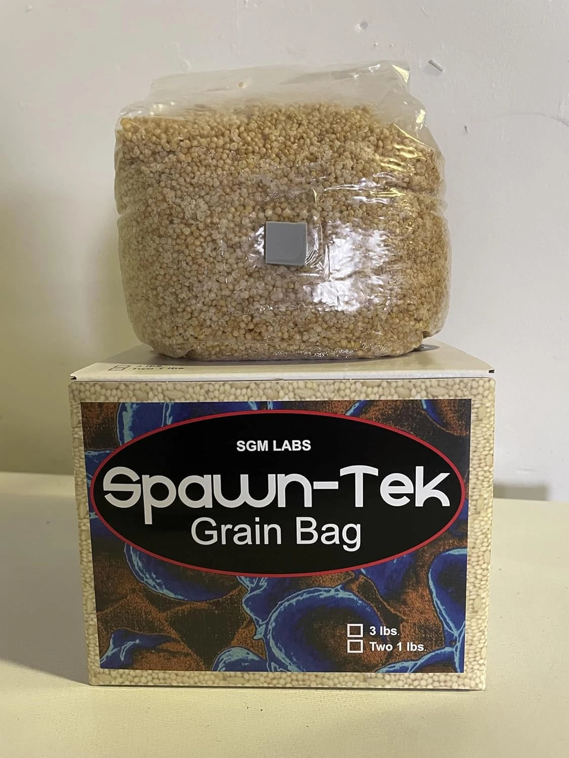 Mushroom Spawn Bag 3 Lbs Millet Grain - Sterilized with Self-Healing Port & 0.2 Micron Filter - Ideal for Gourmet & Medicinal Mushrooms