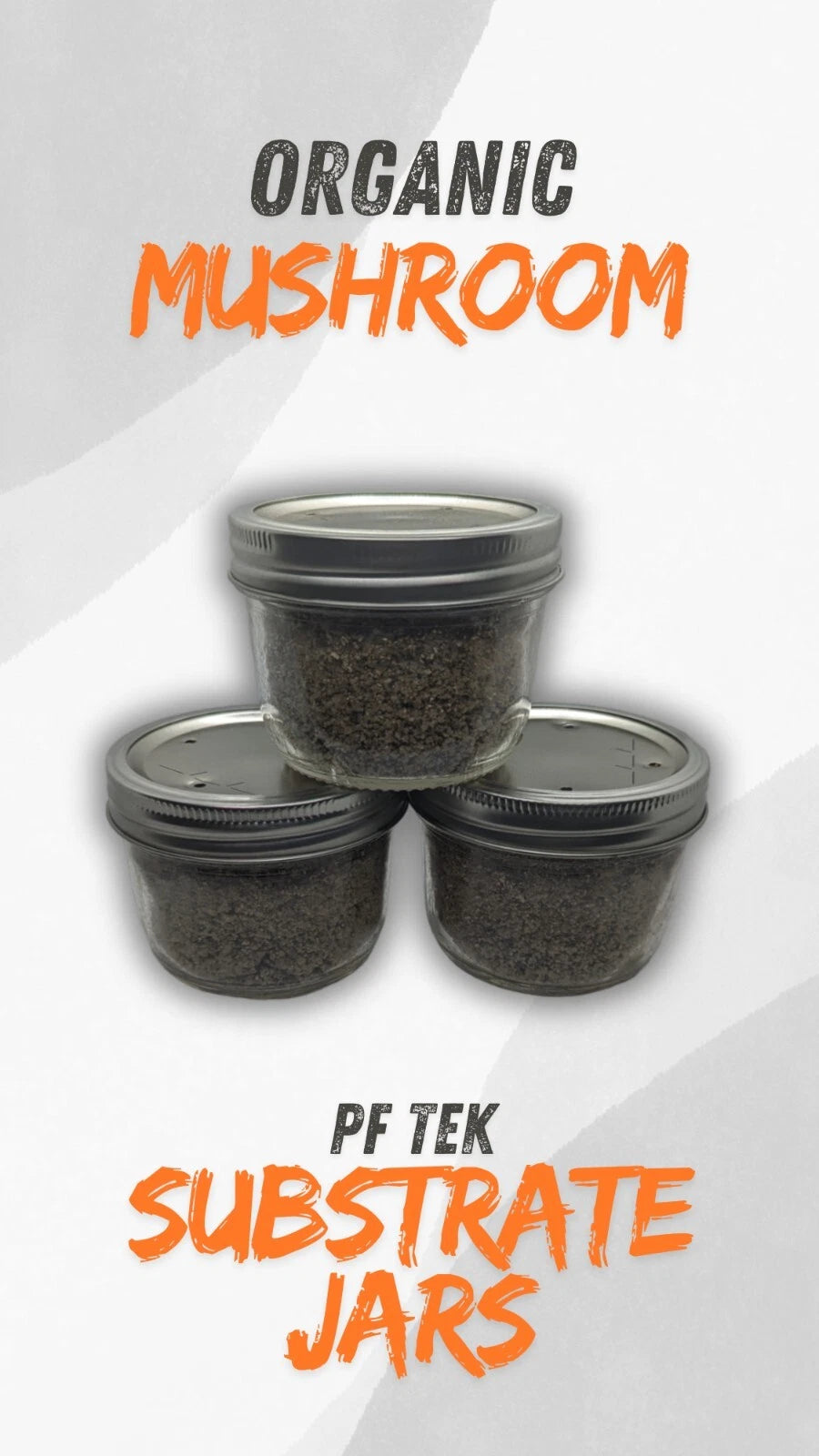 Organic Mushroom Substrate Jars - 6 Pack PF Tek BRF Sterilized Half Pint - Gourmet Mushroom Cultivation Supplies