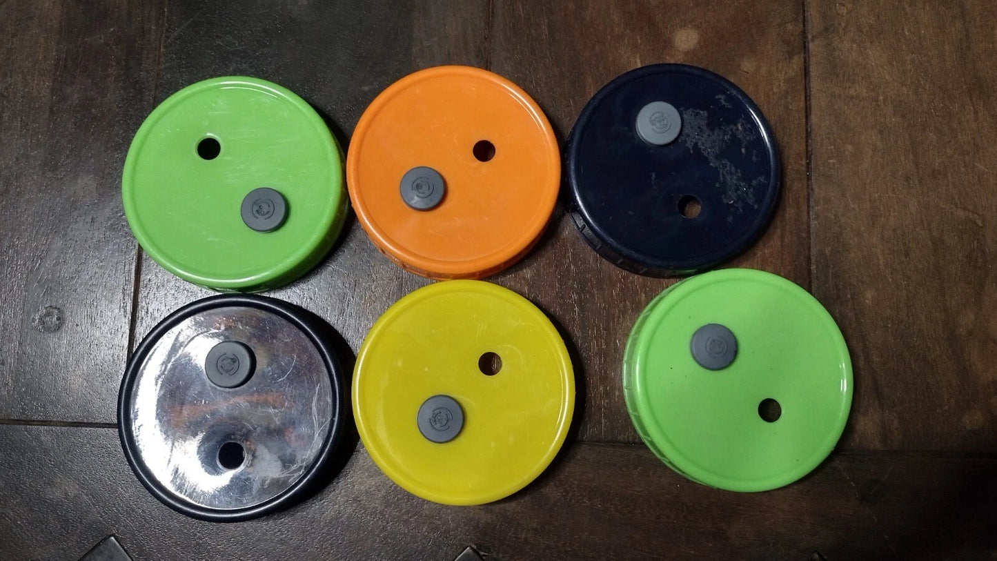 Mushroom Growing Jar Lids - Wide Mouth 3 pc - Self-Healing Injection Port & Filter, Compatible with Pressure Cookers