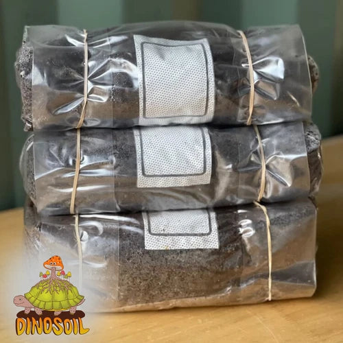 Mushroom Growing Substrate 3 lb Coco Coir with Tortoise Dung & Earthworm Castings - DinoSoil Pasteurized Blend