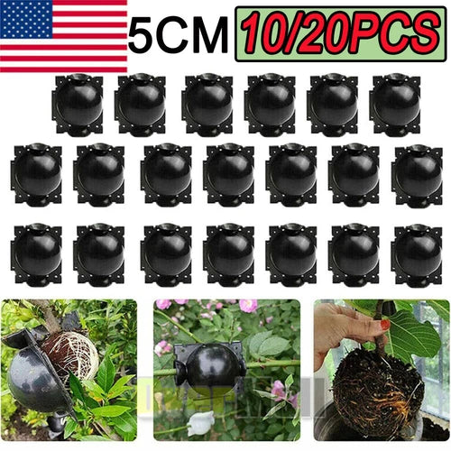 High Pressure Propagation Ball Set of 10 | Durable Plant Rooting Devices for Indoor/Outdoor Use | Ideal for Roses & Trees