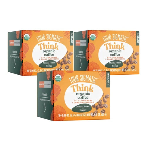 Four Sigmatic Mushroom Coffee Mix Pack of 3 | Think Flavor with Lion's Mane | Caffeinated Powder | 30 Packets