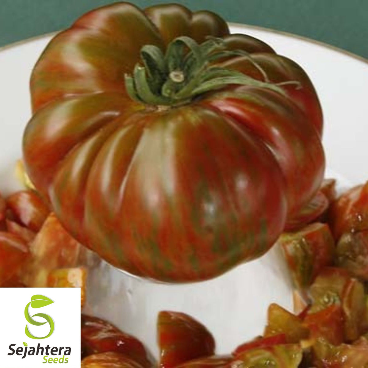 Chocolate Stripe Tomato Seeds - 30+ Heirloom, Organic, Non-GMO & Rare