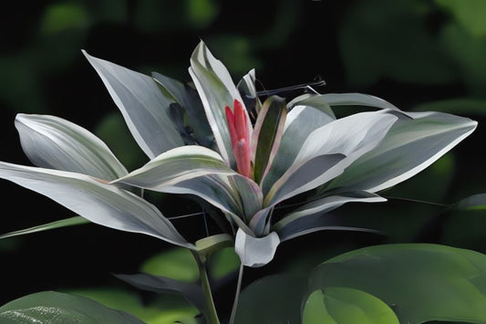 Bromeliad Aechmea Galaxy 5" Rare Collectors Plant with Reddish Orange Bloom - Tropical Houseplant for Containers and Landscapes