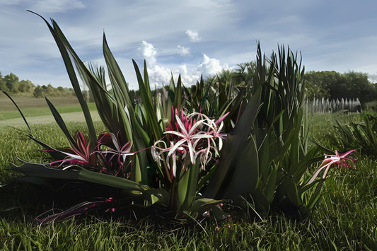 Queen Emma Crinum Lily - Large Flowering Houseplant, Exotic Tropical Garden Plant, Crinum procerum var. splendens 'Queen Emma'