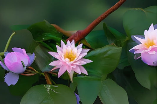 Nymphaea Pink Sunrise Winter Hardy Lily 3 Pack - Nymphaea 'Pink Sunrise' Water Garden Plant