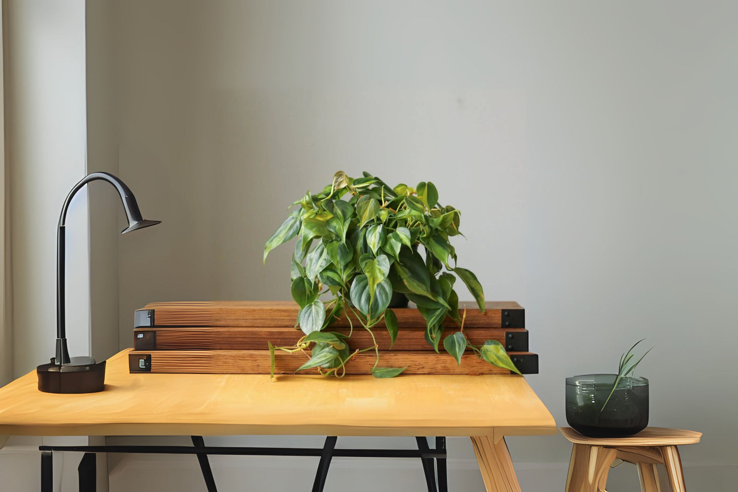Brasil Philodendron House Plant 6in Hanging Basket, Philodendron 'Brasil', Fast Shipping, Low Light Tolerant