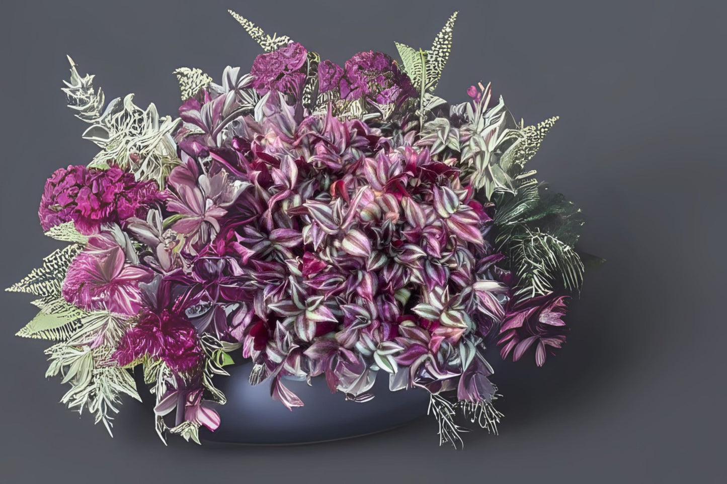 Wandering Jew Plant 6in Basket Tradescantia Sabrina Live Spiderwort Plant for Home Decor or Gift