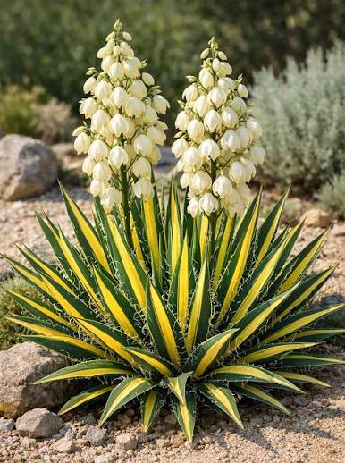 Color Guard Adam's Needle Yucca 1 Gallon Live Plant – Yucca filamentosa 'Color Guard'