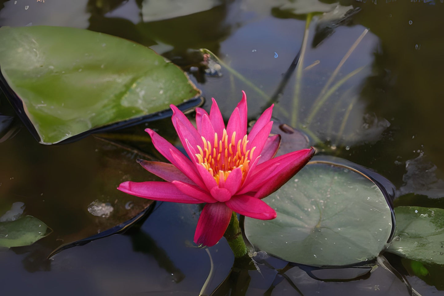 Winter Hardy Lily 3 Pack - Nymphaea ‘Dallas’ - Fragrant Water Lily with Mottled Leaves - Ideal for Ponds and Water Gardens