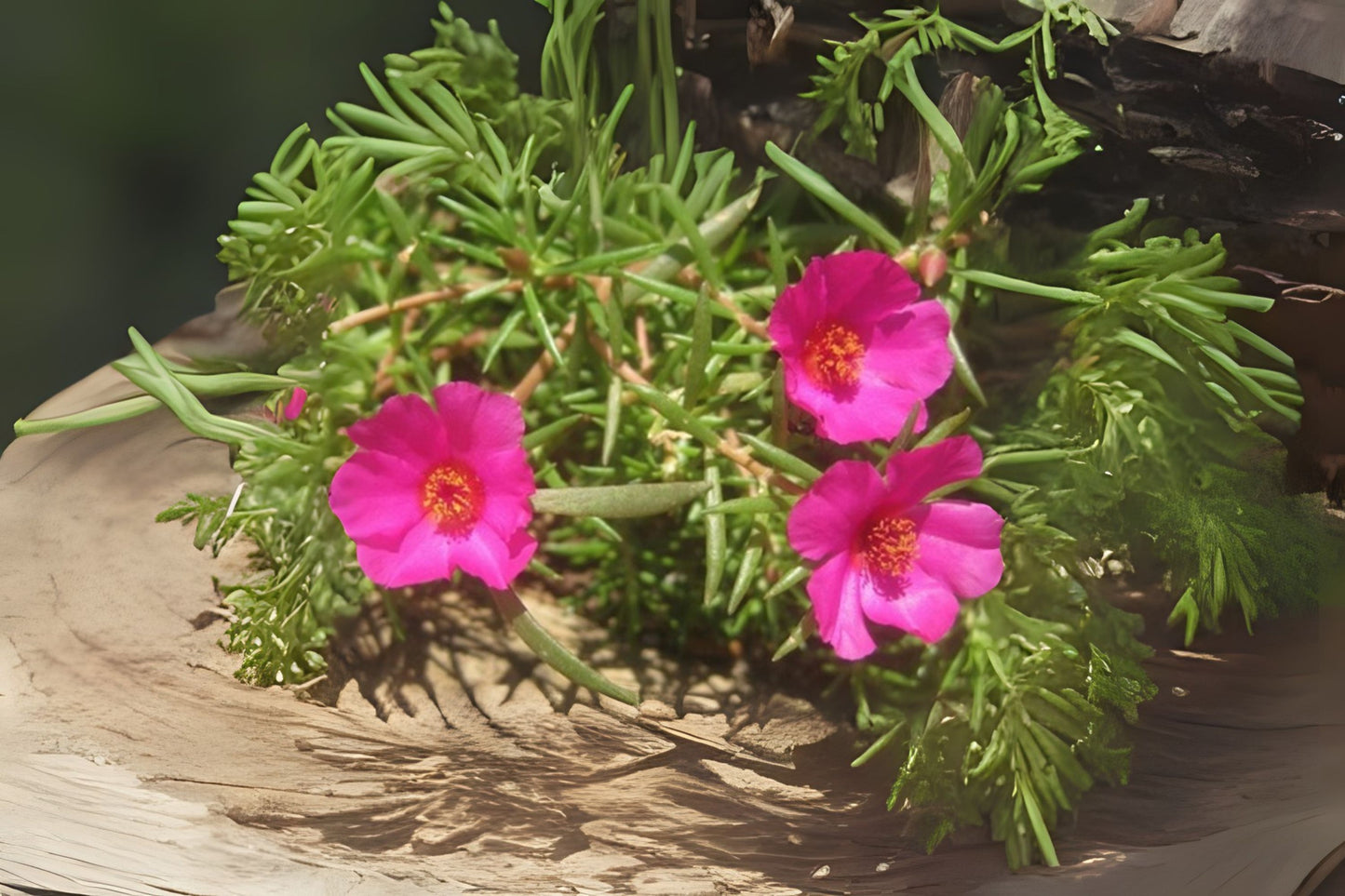 Hot Pink Portulaca Plant 6 in Pot | Moss Rose | Portulaca grandiflora | Drought-Tolerant Ground Cover