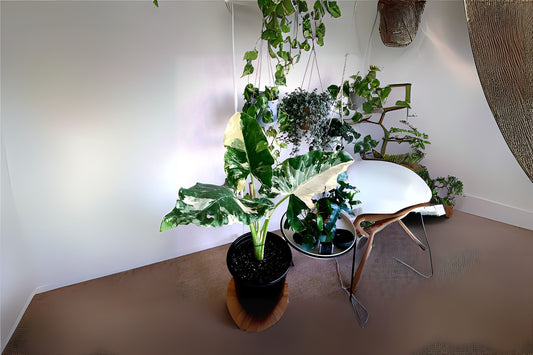 Alocasia Macrorrhiza Variegata Plant - 3 Gallon Giant Taro with Variegated Leaves - Elephant Ears - Tropical Houseplant