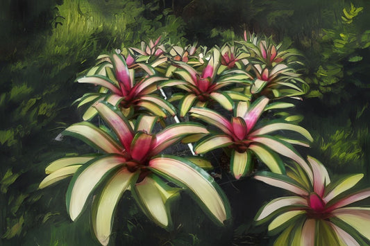 Bromeliad Plant 6" Pot Neoregelia Mendoza - Tropical Houseplant, Indoor Decor, Air Purifier, Neoregelia spp.