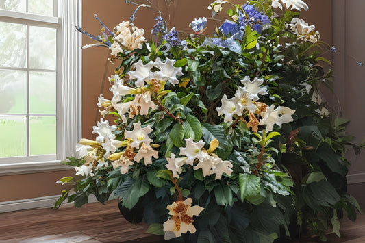 Easter Lily Vine Plant - Live Starter Size, Fragrant White Flowers, Beaumontia grandiflora, Well-Rooted, Tropical Evergreen