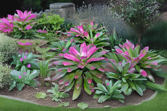 Neoregelia Passion Plant - Chartreuse Green & Hot Pink Foliage - Neoregelia spp. - Perfect for Landscape Gardening